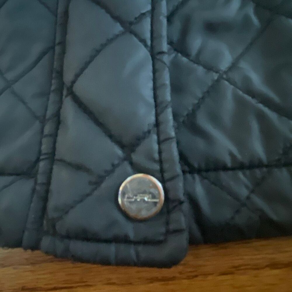 Lauren Ralph Lauren collared black quilted jacket size 1xl preowned - Picture 14 of 16